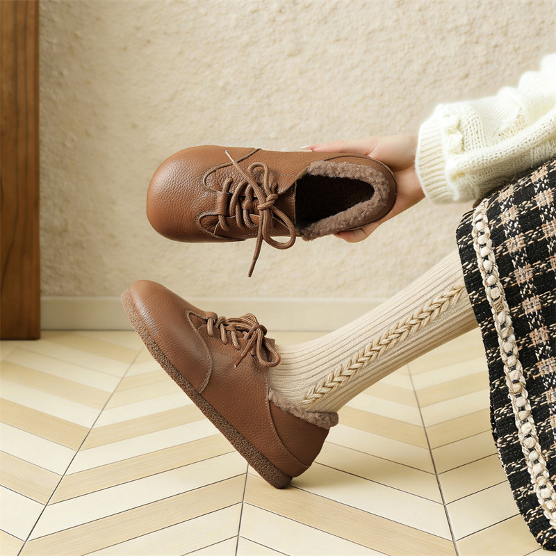 真皮英伦风系带勃肯鞋女冬季加绒保暖毛毛鞋超软棉鞋德训鞋妈妈鞋,女鞋,棉鞋,淘宝优惠券,粉丝福利购,淘宝优惠卷