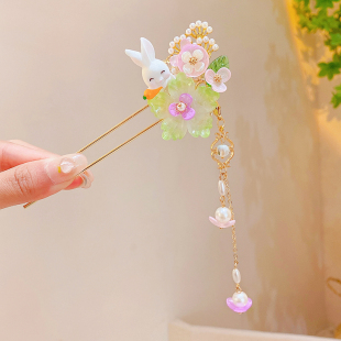 中国风女童发簪儿童头饰蝴蝶发钗古装汉服发饰发钗簪子学生头饰品