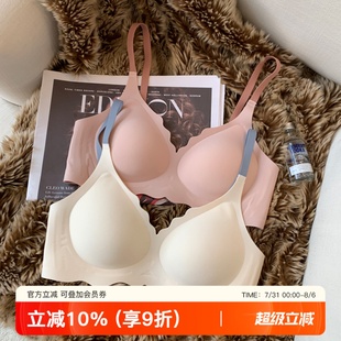 3D軟支撐薄款 小胸聚攏內(nèi)衣女無痕無鋼圈收副乳裸感無鋼圈運(yùn)動文胸