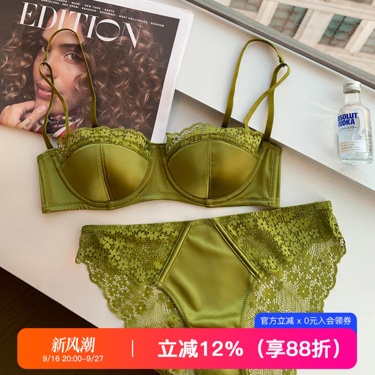 提未苏有钢圈性感复古文胸图片