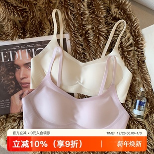 裸感光面无痕内衣女无钢圈小胸聚拢收副乳防下垂透气2025新款 文胸