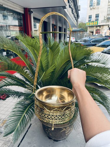 hookah charcoal basket阿拉伯水烟餐厅碳篮装椰壳炭大号黄金碳篮