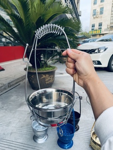 hookah charcoal basket阿拉伯水烟餐厅碳篮装椰壳炭大号手提碳篮
