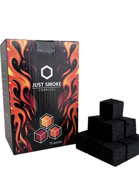 Just Smoke caser  椰壳炭方块耐烧水烟炭25mm72粒装水烟