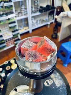 酒吧夜店阿拉伯水烟碳隔烟锅碗水烟椰壳炭免锡纸罩子四孔炭隔配件