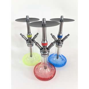 新手入门便携款 双管小号壶 大烟雾 水烟玻璃壶 阿拉伯水烟新款