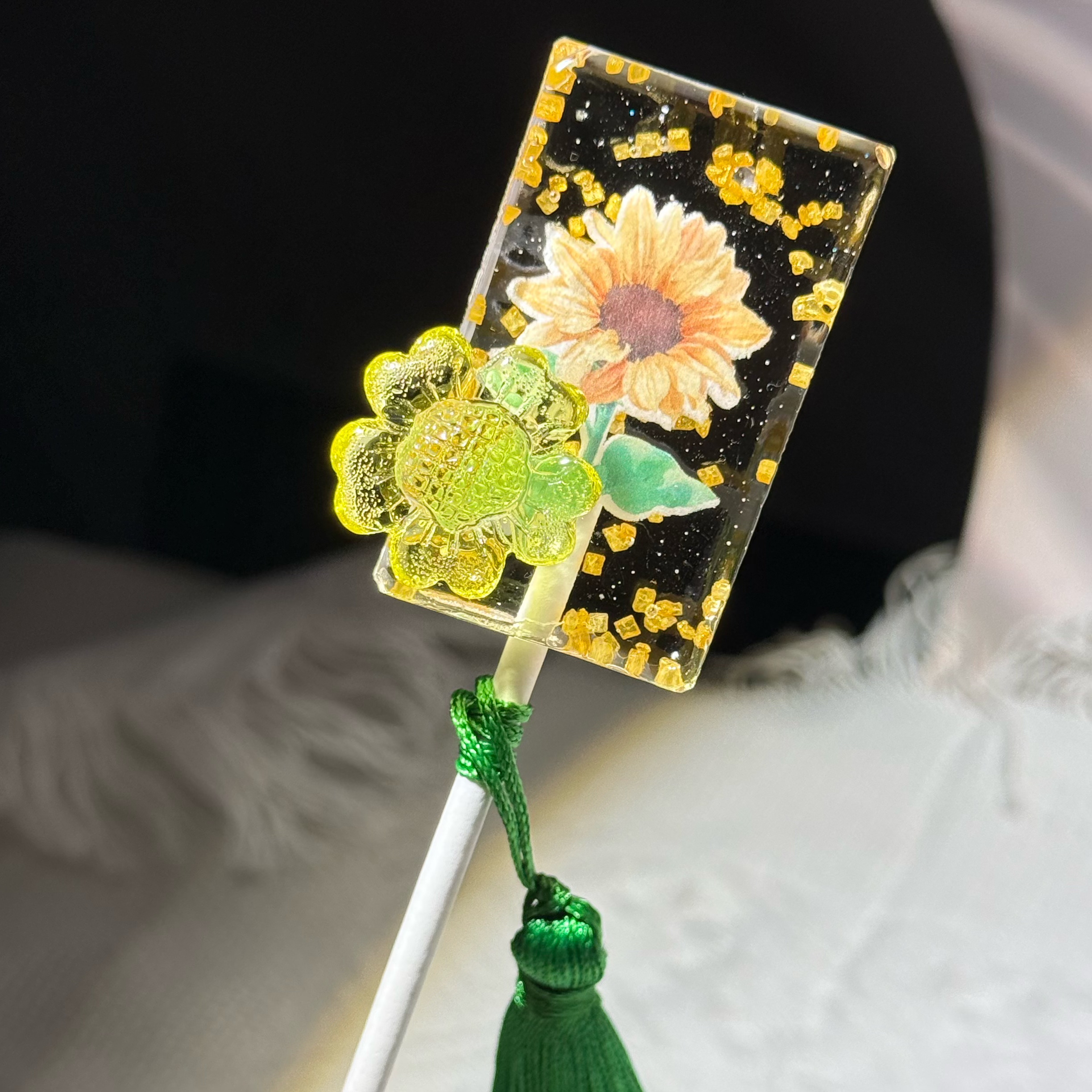 向日葵棒棒糖花束手工糖果波板糖儿童照片定制考试教师节礼物学生