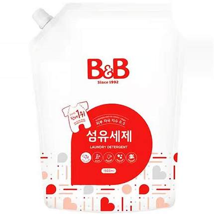韩国保宁液婴儿专用洗剂补充装新生婴童宝宝洗衣液温和1300ml*2袋