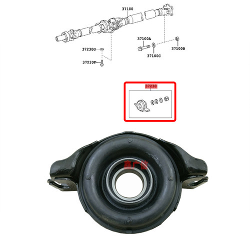 适用05-17款锐志皇冠雷克萨斯IS/GS/250/300传动轴轴承传动轴吊胶