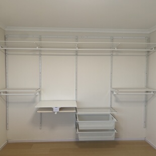 开放式 整体衣帽间全屋定制砌墙金属框架结构衣柜储物间隔板置物架