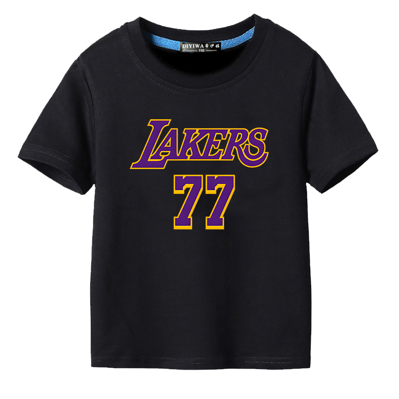 湖人队卢卡东契奇77号儿童短袖