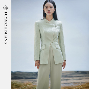 FUYAO扶摇 新中式国风主持演讲新款个性复古设计感小西装外套女