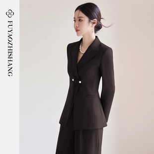 国风西服正装 FUYAO扶摇 外套女气质通勤修身 盘扣西装 秋 2025冬新款