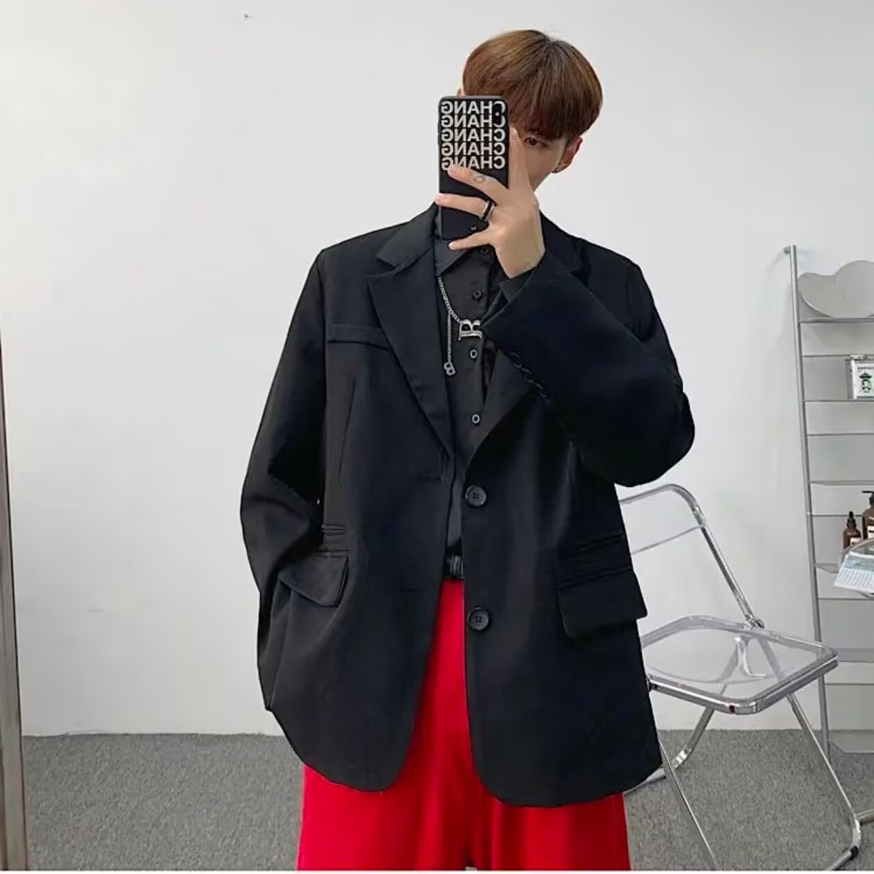 【精品】满68包邮◆2025春秋青少年港风潮流时尚百搭休闲西服外套