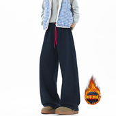 精品 中性港风潮流加绒抽绳卫裤 满68 2026冬季 运动休闲裤 包邮