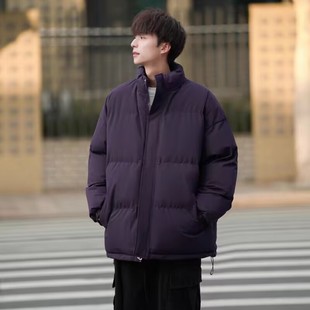 精品 青少年港风潮流时尚 满68 2025冬季 百搭宽松立领棉衣 包邮