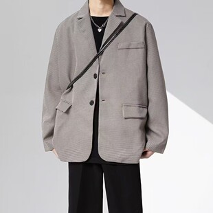 【精品】清完关店◆2025春秋青少年韩版潮流痞帅宽松百搭休闲西服