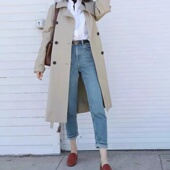 烟管牛仔裤 女复古港味高腰显瘦 包邮 原宿直筒修身 精品 满68