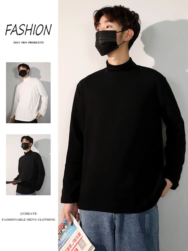 断码优品长袖潮男纯色打底衫便宜