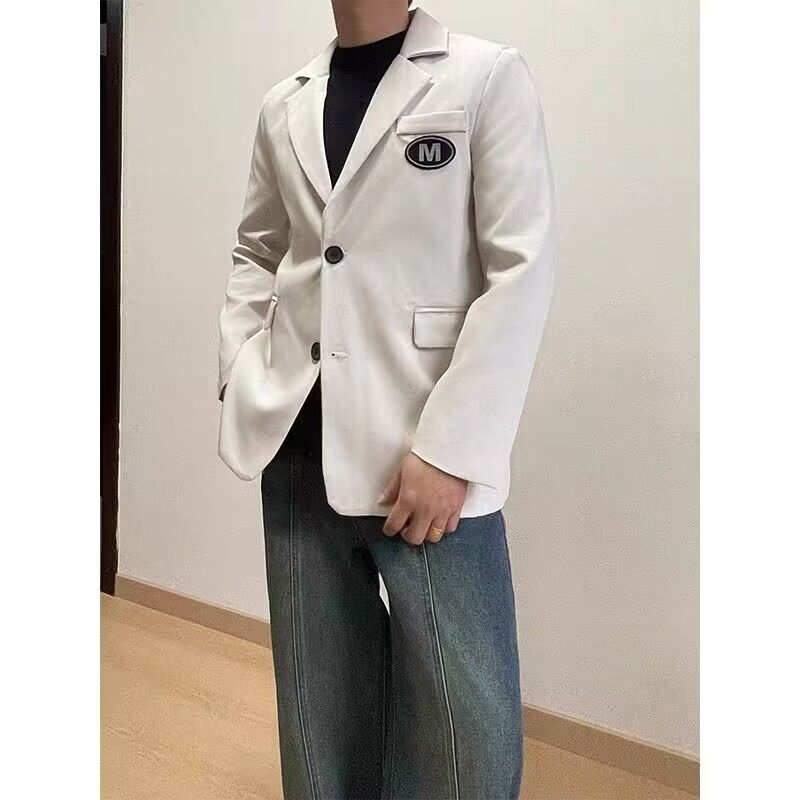 【断码优品】满68包邮◆2025春秋青少年韩版潮流设计感贴标西服,男装,休闲西服,淘宝优惠券,粉丝福利购,淘宝优惠卷