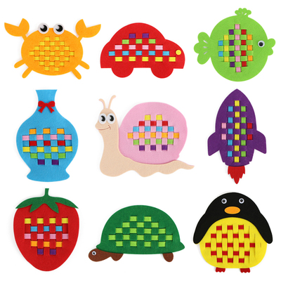 幼儿园手工区DIY编织材料