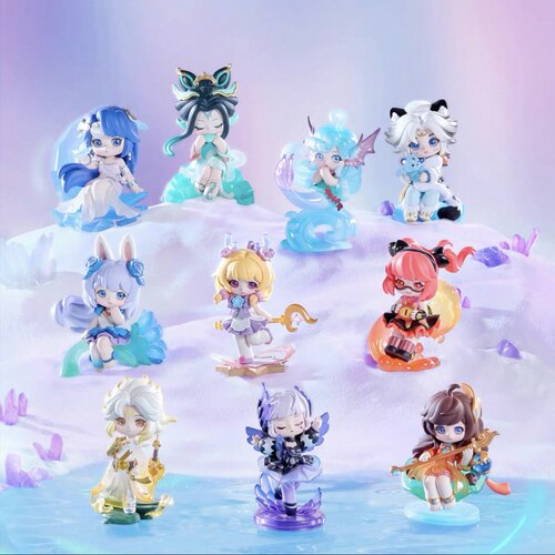 新品MINISO名创优品王者荣耀合作款水晶峡谷系列盲盒潮玩手办摆件