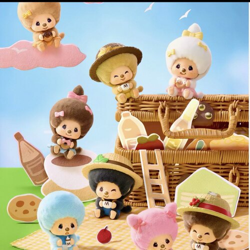 现货 名创优品MINISO萌趣趣咖啡农场系列换脸盲盒挂件蒙奇奇公仔