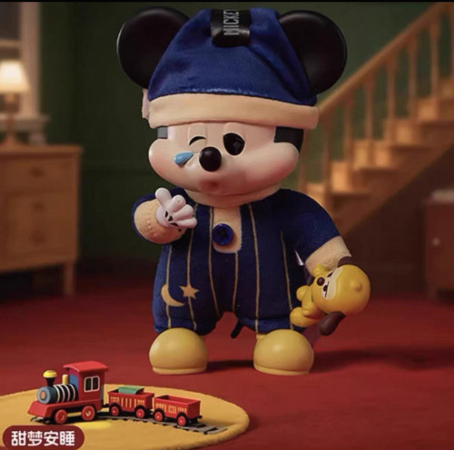 现货miniso名创优品米奇OOTD搪胶毛绒挂饰盲盒潮玩公仔玩偶礼物女