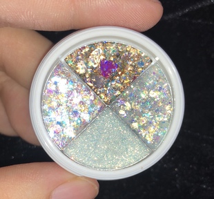 Colourpop 卡拉泡泡美国啫喱亮片眼影四色拼色蹦迪仙女闪片萌大雨