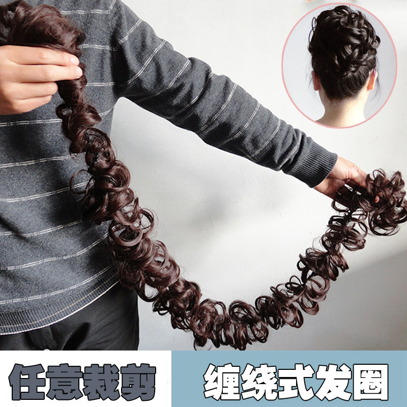 仿真蓬松造型毛毛虫皮筋新娘头