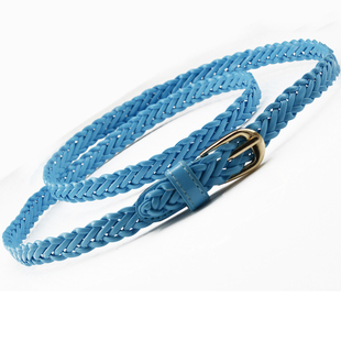 包邮复古女士针扣麻花细腰带编织装饰小皮带 编制连衣裙打结裙带