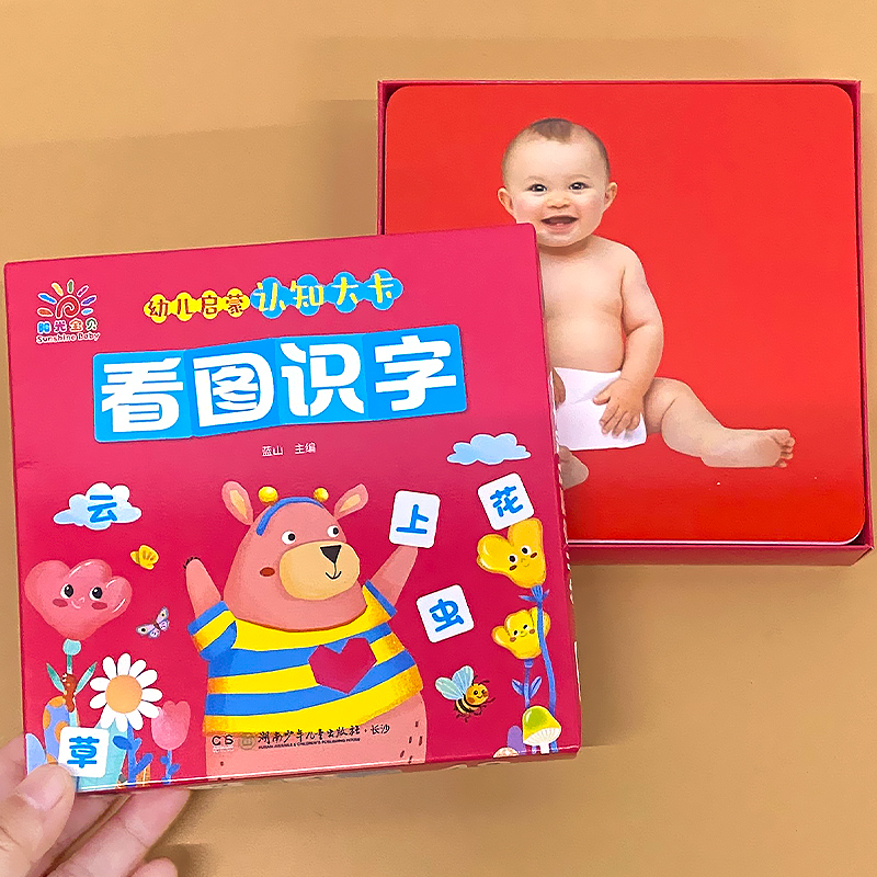 看图识字大图大字启蒙认知大卡婴幼儿0-1-2-3岁早教彩色卡片正版看图认识汉字学习记忆卡宝宝益智玩具练习卡适合一岁半两岁看的书