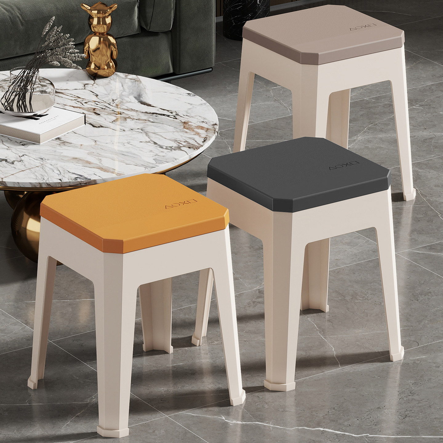 也雅塑料凳子家用结实耐用板凳可叠放加厚高凳轻奢高级感餐桌椅子,住宅家具,其它凳子,淘宝优惠券,粉丝福利购,淘宝优惠卷