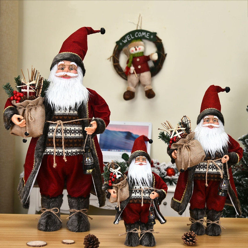 christmas decorations for home big santa claus faceless gift