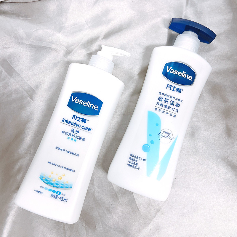 vaseline/凡士林身体乳倍护特润无香润肤露改善干燥粗糙肌肤400ml