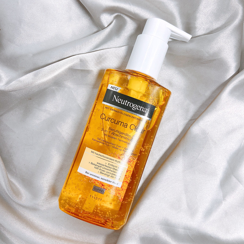 德国neutrogena露得清姜黄温和清洁卸妆三合一凝胶 200ml