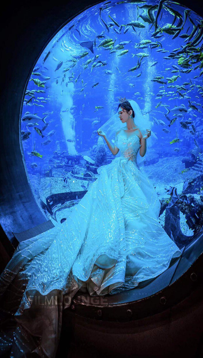 三亚旅拍婚纱照/亚特兰蒂斯水族馆/婚纱套系