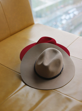 Earthtone“西部世界”极细澳洲羊毛!费多拉Fedora礼帽爵士帽软呢