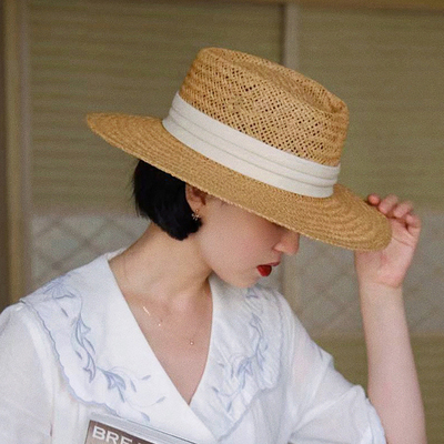 草帽出游复古女复古自制草帽