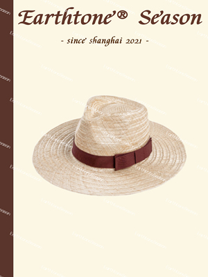 Earthtone“巴黎假期”大檐剑麻Fedora!手工高级度假英伦爵士草帽