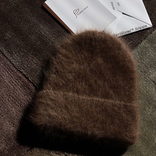 Earthtone“Kennedy”78%秘鲁进口苏力羊驼毛保暖毛线帽厚围巾