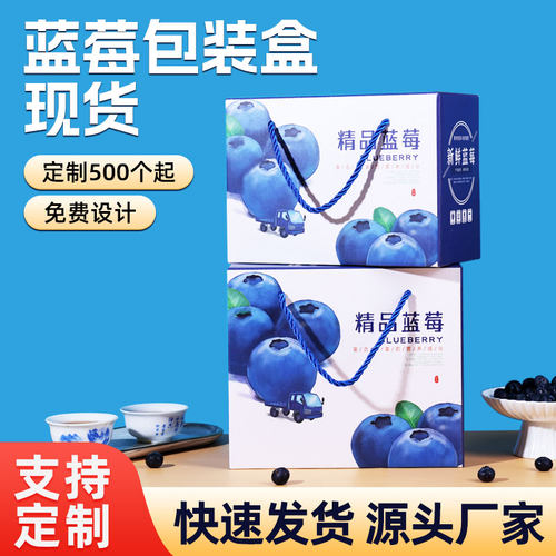 蓝莓包装盒礼盒高档创意鲜果礼品盒空盒水果包装手提纸箱可定制做