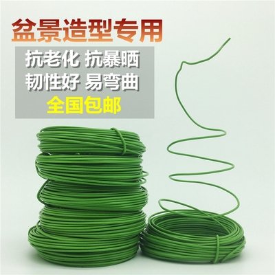 园艺造型铁丝盆景塑形盘线仿铝线