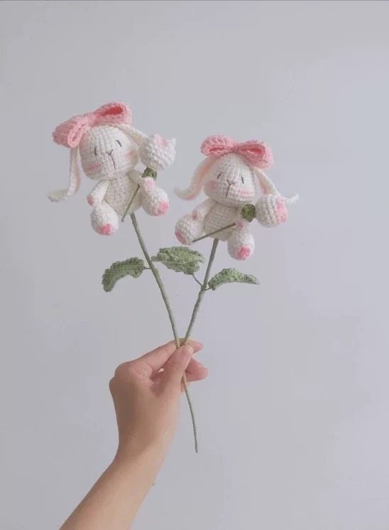 DIY卡通小兔子玩偶毛线兔子情侣挂件创意织郁金香钩小配饰,服饰配件/皮带/帽子/围巾,DIY编织材料包,淘宝优惠券,粉丝福利购,淘宝优惠卷