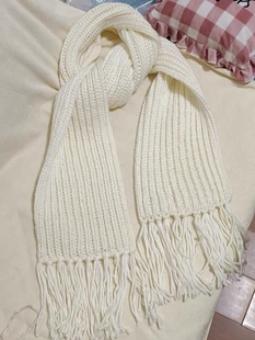 加流苏成品围巾自己纯手工编织的围巾加厚冬双元宝送男女朋友礼物