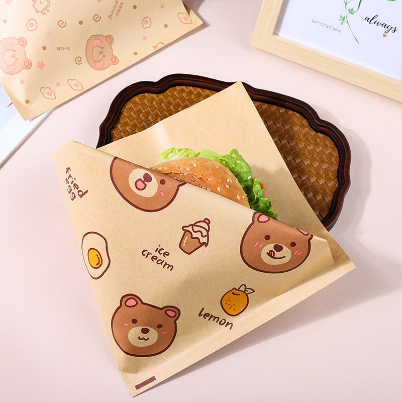 三角袋加厚防油三明治包装纸袋汉堡甜甜圈泡芙手抓煎饼打包袋定制,厨房/烹饪用具,烘焙用纸,淘宝优惠券,粉丝福利购,淘宝优惠卷