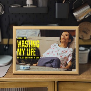 现代创意恶搞装饰画葛优躺平带框挂画搞笑家居宿舍咖啡厅酒吧玄关