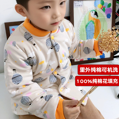宝宝手工纯棉花内胆棉衣内穿棉花棉袄秋冬保暖男女中小童夹棉上衣