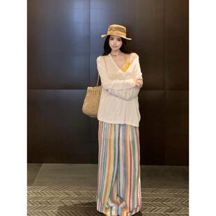 三亚旅游穿搭套装女夏泰国云南多巴胺海岛海南沙滩海边度假连衣裙