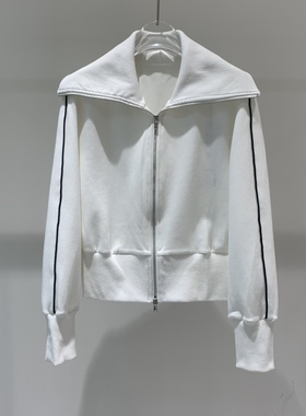 商场同款艾诺丝2023春季新款翻领拉链休闲运动短外套30121090